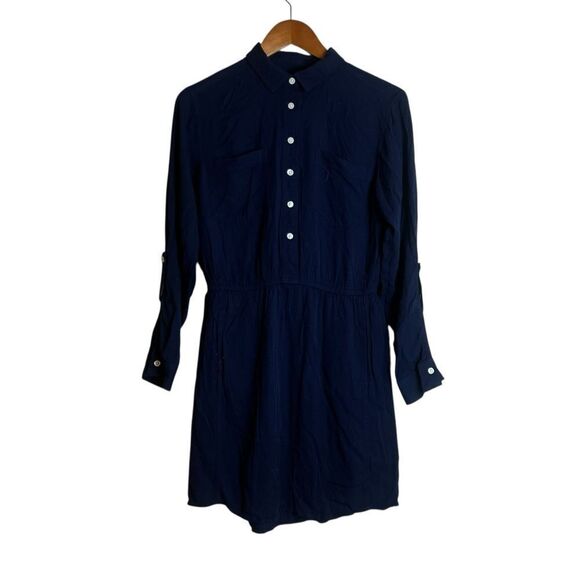 Gap navy long sleeve dress. Size small - Picture 1 of 8
